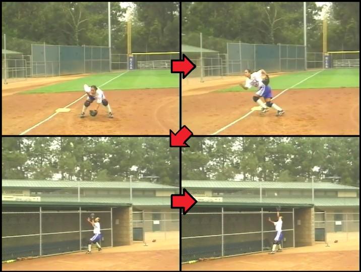 As a coach, it's important they have a communication system in place so all fielders know who has priority over whom. Ball, ball, ball, ball, ball.