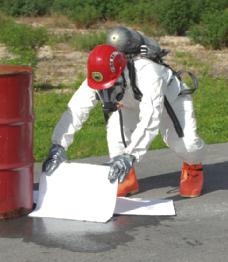 Responders may choose to wear liquid splash protective clothing based on the anticipated hazard posed by a particular substance.