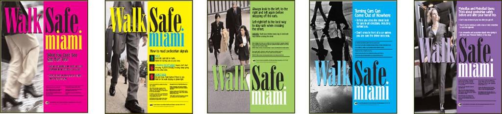 Walk Safe Miami Ped safety program consists of education, enforcement and engineering measures in Miami- Dade County Included child pedestrian