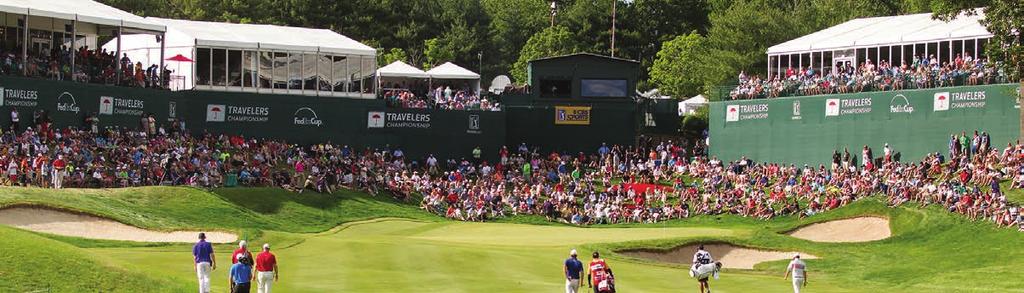 HOSPITALITY The Travelers Championship luxury hospitality venues overlook four of the most dramatic finishing holes on the PGA TOUR and provide the