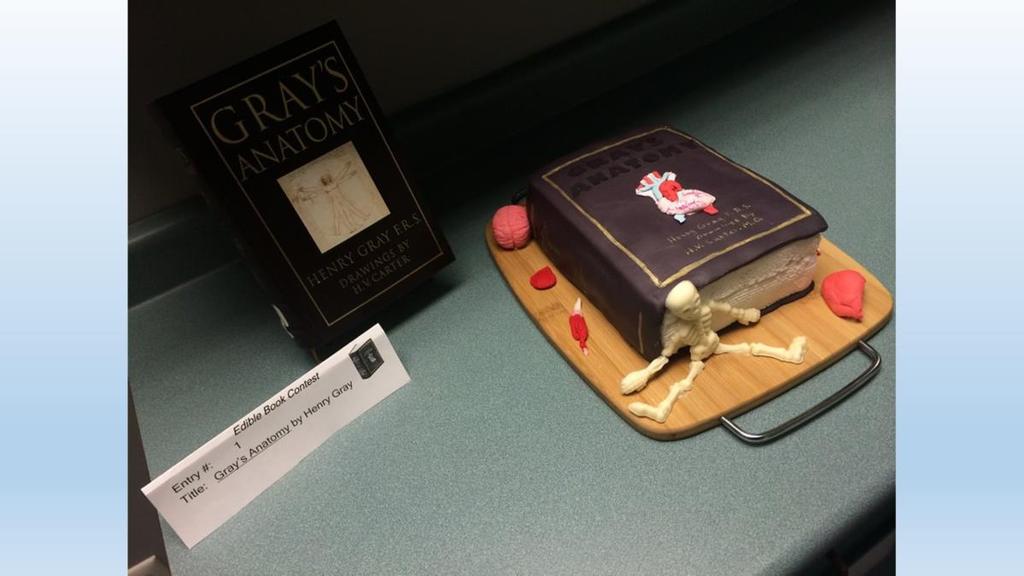 Our overall prize winner, this Gray s Anatomy book cake