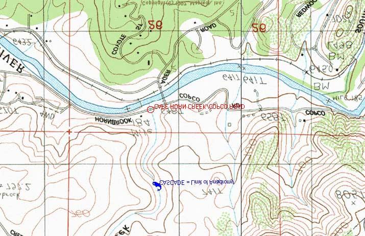 Site #35: Cape Horn Creek/Copco Road; Klamath River Ranking: #29 = Low-Priority Location: Road ID #9K02; County Map Sheet #9; M3J. USGS Quad: Hornbrook. T47N, R6W, Section 26. Milepost = 0.