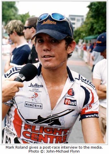 Mark Roland: Cycling Roland used hgh and DHEA 3 days before defeating Robbie McEwen and Allan Davis to win a criteria of the 2003 Southbank Classic.