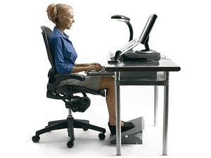 The Chair Sit using the correct posture Seated posture Set the height so that your feet are comfortably flat on the floor with your thighs horizontal Backrest It is