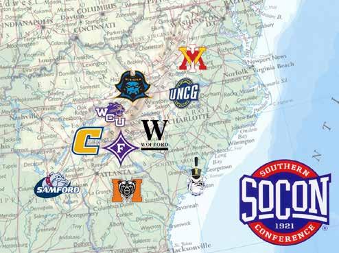 SOUTHERN CONFERENCE HISTORY Today, the league continues to thrive with a membership that includes 10 institutions and a footprint that spans six states: Alabama, Georgia, North Carolina, South