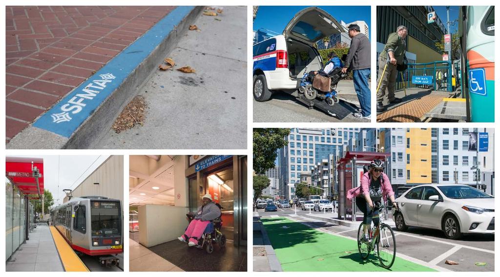 SFMTA s Commitment to Access Address issues of accessibility across all transportation modes (fixed route, Paratransit,