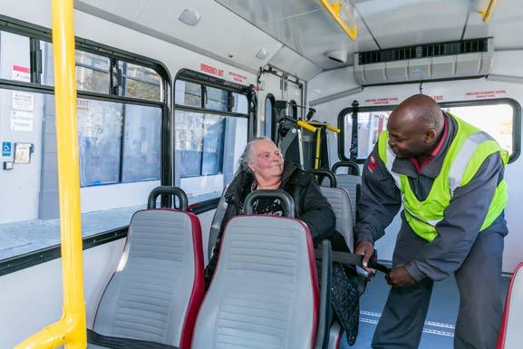 SF Access Traditional ADA service -- prescheduled, door-to-door shared van SF Access and Group Van Service 85% on time performance rate Completed 235,000 trips including