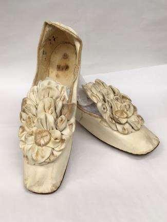 White Leather Shoes, c1837 Worn by Elizabeth
