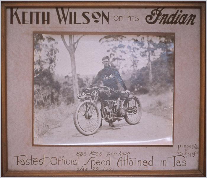 History Snippets Keith Wilson was a keen Indian rider in the 1920s and held a number of records at one time.