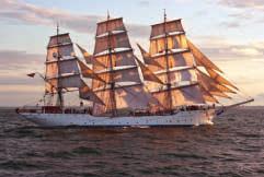 During the summer season, Christian Radich - the national pride - offers sail voyages for trainees and school classes.