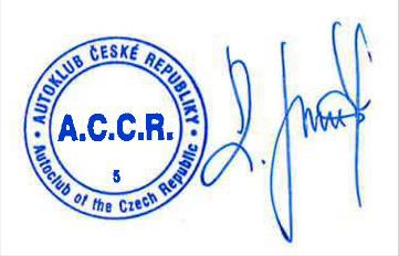 Enclosures: - Entry form - Drawing of the circuit Hořice, 26 th Jun 2018 Tomáš Jenčovský Clerk