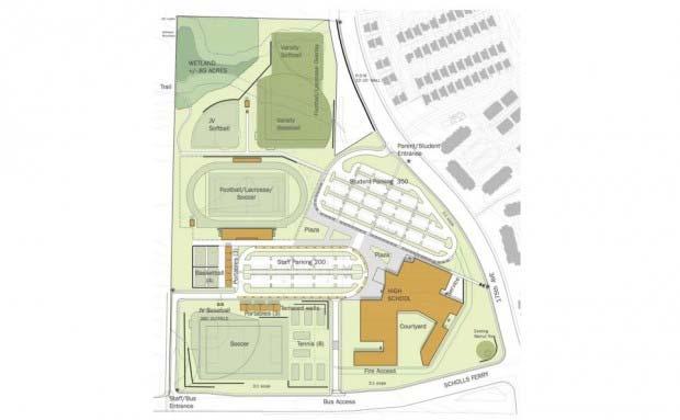 New Beaverton school might not play Metro League football until 2019, other details including proposed names The map of the new Beaverton School District high school.