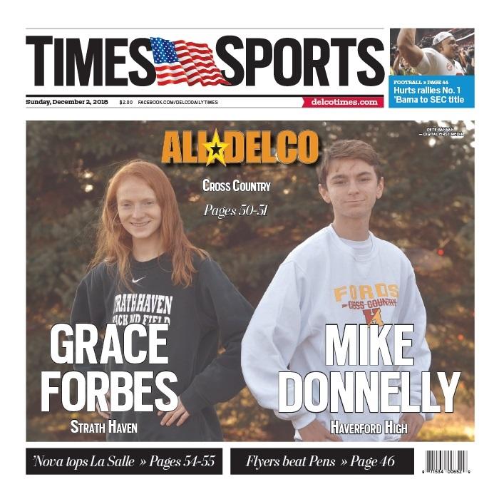 Strath Haven s Grace Forbes, left, and Haverford s Michael Donnelly earned medals at the PIAA Class 3A championships on the way to being named Runners of the Year.