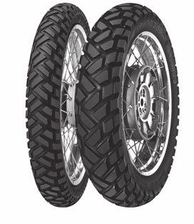 terrains Great handling with easy corner entry, stable cornering and high safety margins when riding at the limit FRONT SIZE SPECIAL VERSION IP CODE NOTE 21 90/90-21 M/C 54S 0144100 90/90-21 M/C 54H