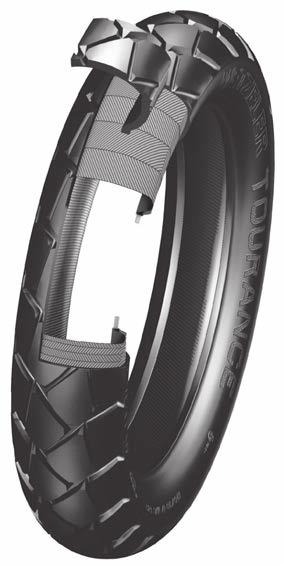 50 / TECHNOLOGY A closer look at METZELER Motorcycle Technology Bias tyre Also indicated as conventional or x-ply tyre.