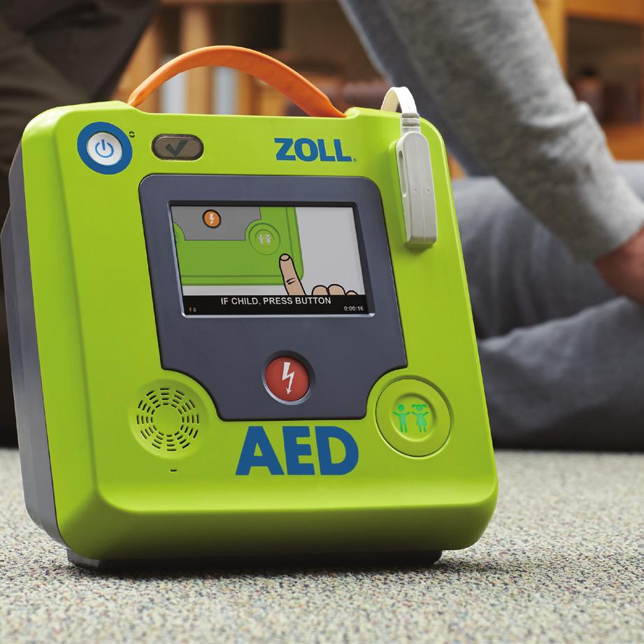 AED 3 units; it provides seamless automated voice prompts you with Push Harder or Good Compressions.