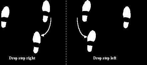 The Drop Step Miola Basketball Player Handout - No 6. Basic Defensive Skills The drop step is a reverse pivot that is used to change direction when using the defensive shuffle step.