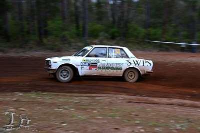 Kirup Stages Rally A new name for this round of the WARC, formally known as Lewana, but despite being a month later in the year the weather was still typically cold and wet.