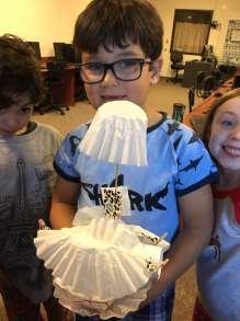 Last week we had an awesome science challenge week that involved an egg drop, magic milk experiment, and making tin