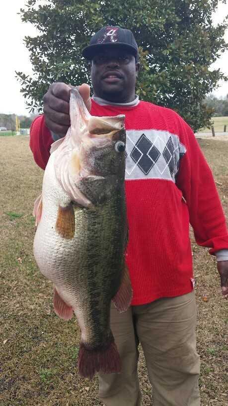 Sam Henderson caught and took home this lunker 9.5-pound, 23.5-inch bass one Saturday.