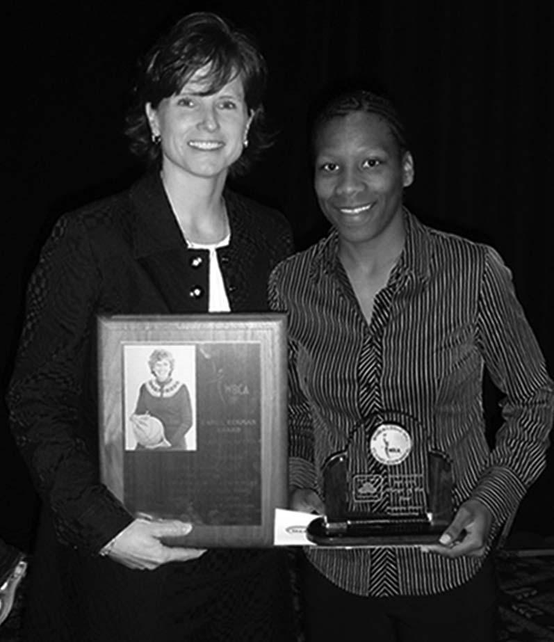 Jayha yhawks s of DistinD istinction Naismith Memorial Basketball Hall of Fame Lynette Woodard, inducted 2004 NCAA Top Five Award Lynette Woodard Olympic Festival Tamecka Dixon, 1994-95 Charisse