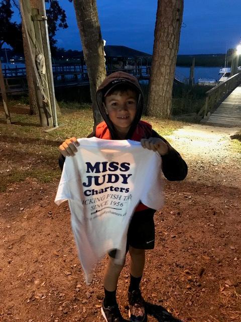 Coby Supan is just about to head out on his birthday trip aboard the Miss Judy Too! Is he ready? Absolutely! The family booked this trip for their son s 8 years old birthday.