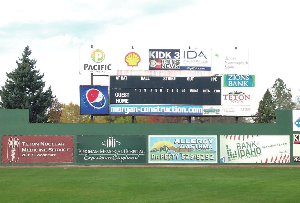 Your company name or logo will frequently appear in game highlights during the sports segment of TV news, and in action photographs in the sports section of the newspaper or the Chukars web-page.