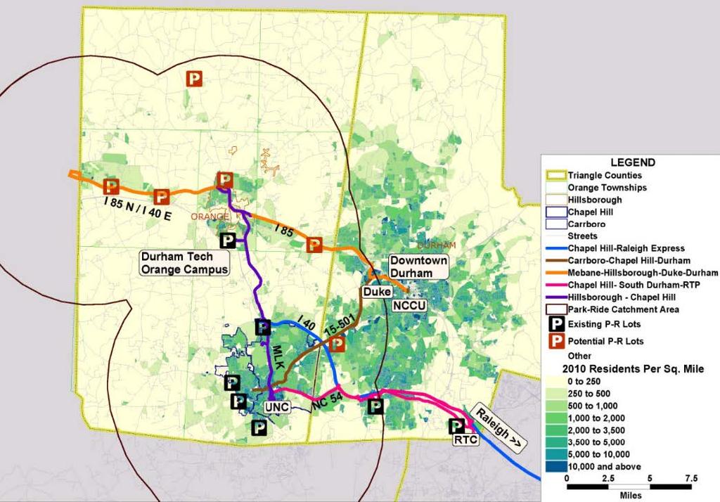 Figure 2-8 Orange County Transit Plan Bus Service Source: