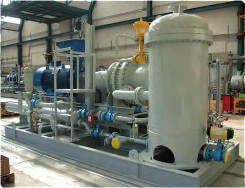- Almost isothermal process allows the compressor to run at low temperatures and thus longer service life.