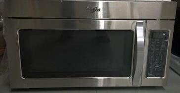 #34 Whirlpool 1.7 CF stainless steel under cabinet mount microwave.