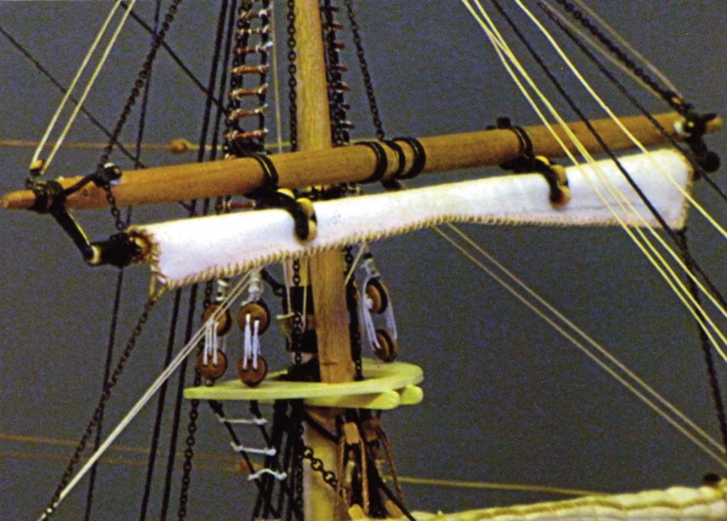 Figure 20. Figure 21. shrouds. (Figure 16) Contrary to the normal procedure (from forward to aft), I rigged the mizzen and main masts first.