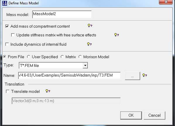 Mass model Option 2 Option 2: Mass distribution from file Display mass