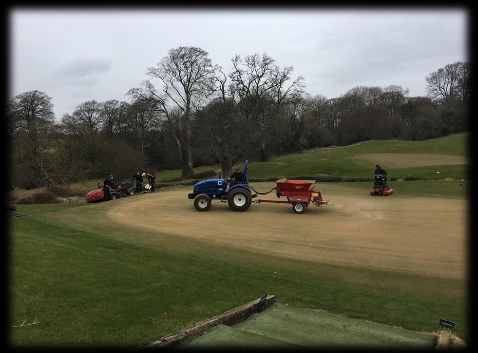 Work to be carried out on the course has been held back to allow for rising temperatures and consistent growth.