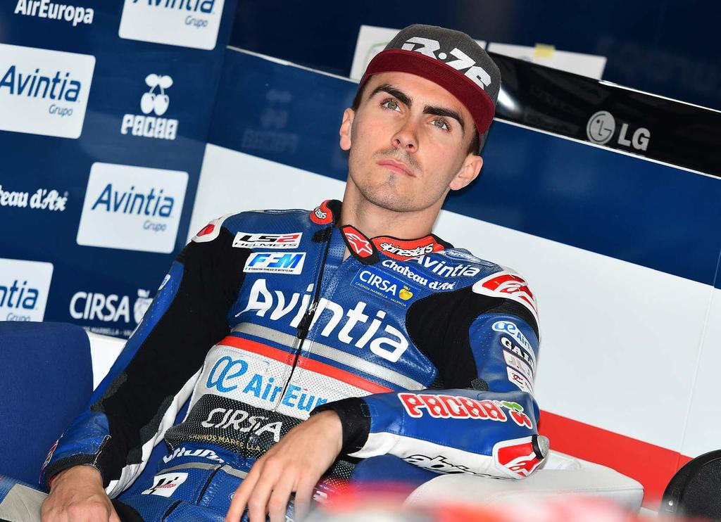 In Loris Baz s pit garage at the Sachsenring Return to action Following a promising rookie season of grand prix competition riding a Yamaha in the Open class for Forward Racing, Loris Baz was