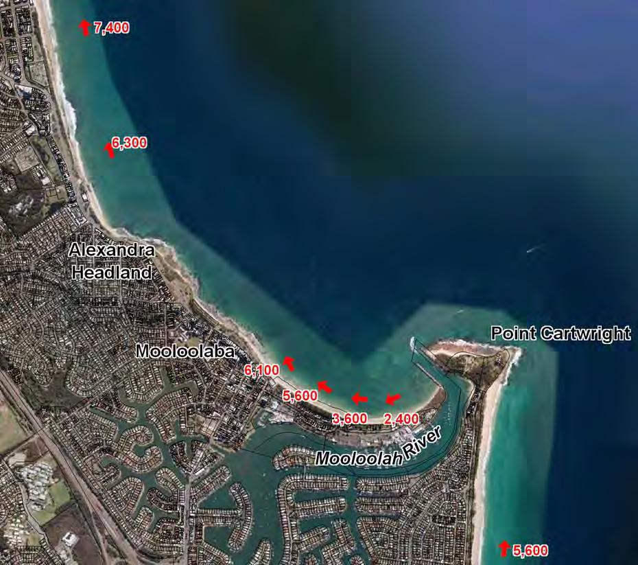 6.4 Zone 2: Mudjimba to Point Cartwright 6.4.1 Overview Spatial Extent and Values Shoreline management zone 2 extends from the tombolo (sand deposit extending the mainland seaward) at Mudjimba Beach
