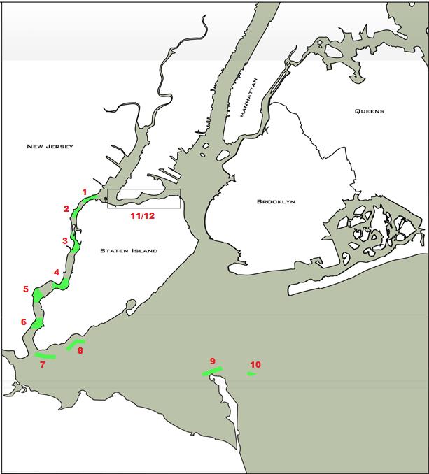 Outbound vessels to sea or anchorage (Eastbound in the KVK): If engaged, the docking pilot and the other pilot on board (Sandy Hook or Interport), if present, will arrange for an appropriate relief