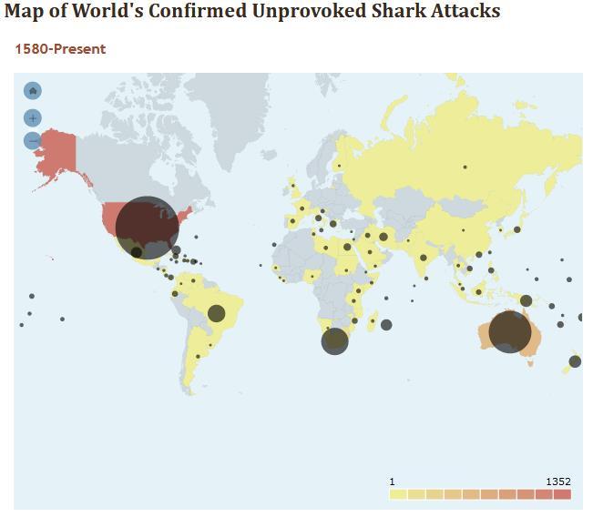 (ISAF) compiles all known shark attacks