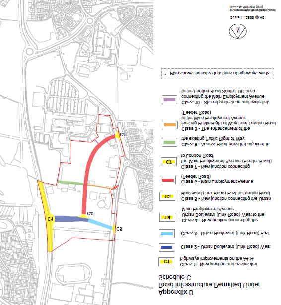 Background Relationship to the LDO Schedule C Development 5.4 A range of new highways infrastructure is provided with planning permission in Schedule C of the London Road North LDO.