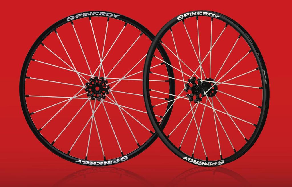 Hub: Spinergy CAD designed, CNC machined from lightweight aluminum. X-laced/ Radial hybrid design. Colors: Black or silver.