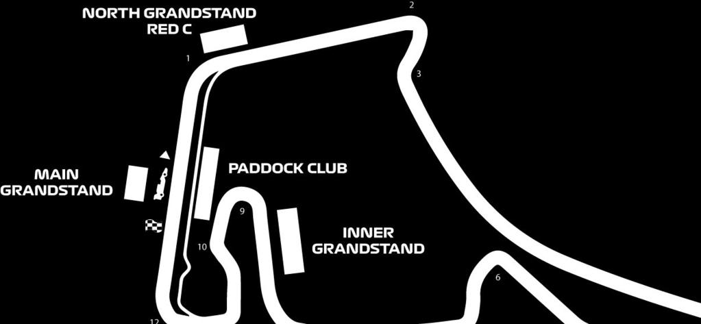 GRANDSTAND RED C Covered - Hospitality & Partially Covered - Seat-back PADDOCK CLUB PADDOCK CLUB Covered -