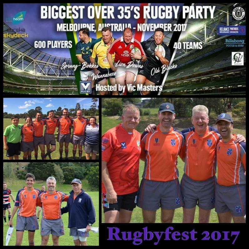 Vic Masters Rugbyfest 2017 (4 th & 5 th November 2017) Cup weekend was the first of what I certainly hope is an annual tradition in the making with Vic Masters Rugbyfest.