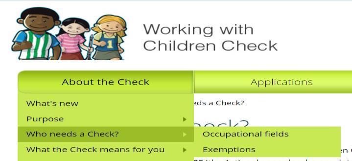 Working with Children Checks Amendments to the Working with Children Act 2005 (the Act) came into effect on 1 August 2017. The most significant amendment that impact us as referees was: 1.