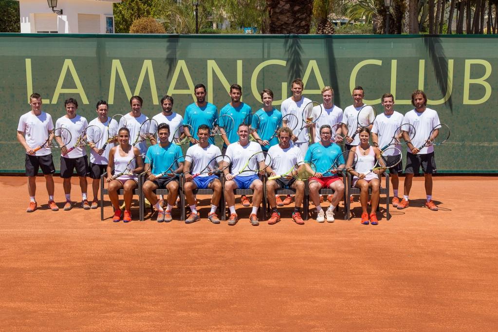 LA MANGA CLUB Professional Tennis Team Over 20 coaches and 150 lessons a day