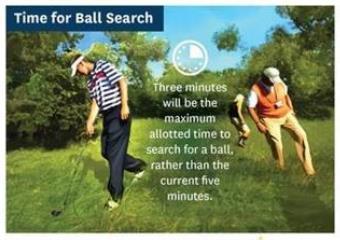 Reduced time for ball search: A ball is lost if not found in three minutes (rather than the current five minutes) after you begin searching for it.