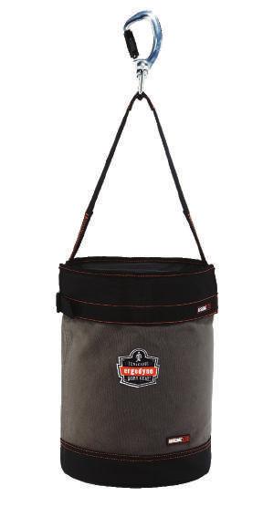 CANVAS BUCKET - SWIVELING CARABINER VOLUME L PATENTED SAFETY TOP Patented safety top