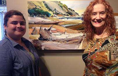 Speech Trek and the AAUW Mentoring Program Esmeralda Gutierrez and her AAUW mentor, Karen Langer Baker, visited the Signature Watercolor Exhibit at Fallbrook Art Center.
