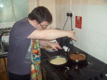 Pancake days On Tuesday the 9th of February, We had Pancake Day and two young adults cooked the pancakes for us to eat.