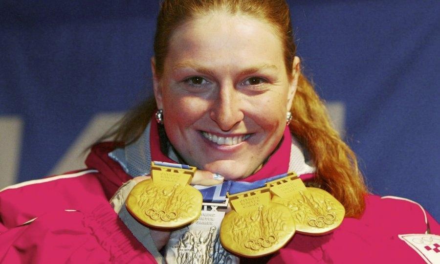 Janica Kostelić three gold and one silver Olympic