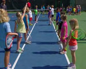 camps: Tennis Kickoff Camp Ages 5-12 June 9-13 1-4PM Cost: $130 The focus for the week will be on fun and games to get kids excited about tennis.