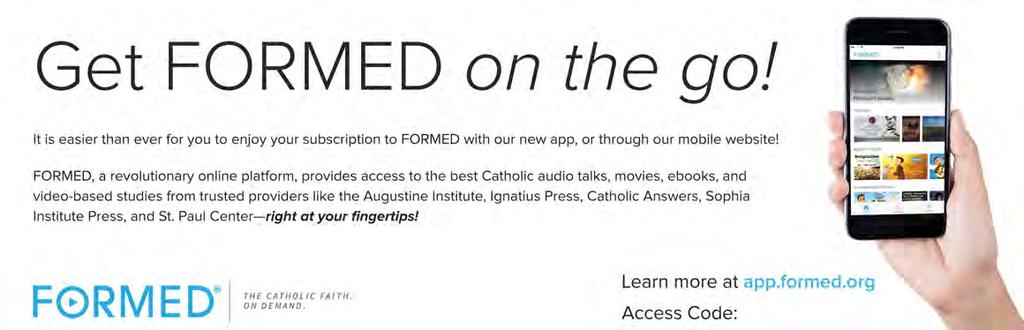St. Louis Catholic Church has purchased a gift for you! Enjoy a free subscription to formed.org an incredible online gateway to the best Catholic content, all in one place!